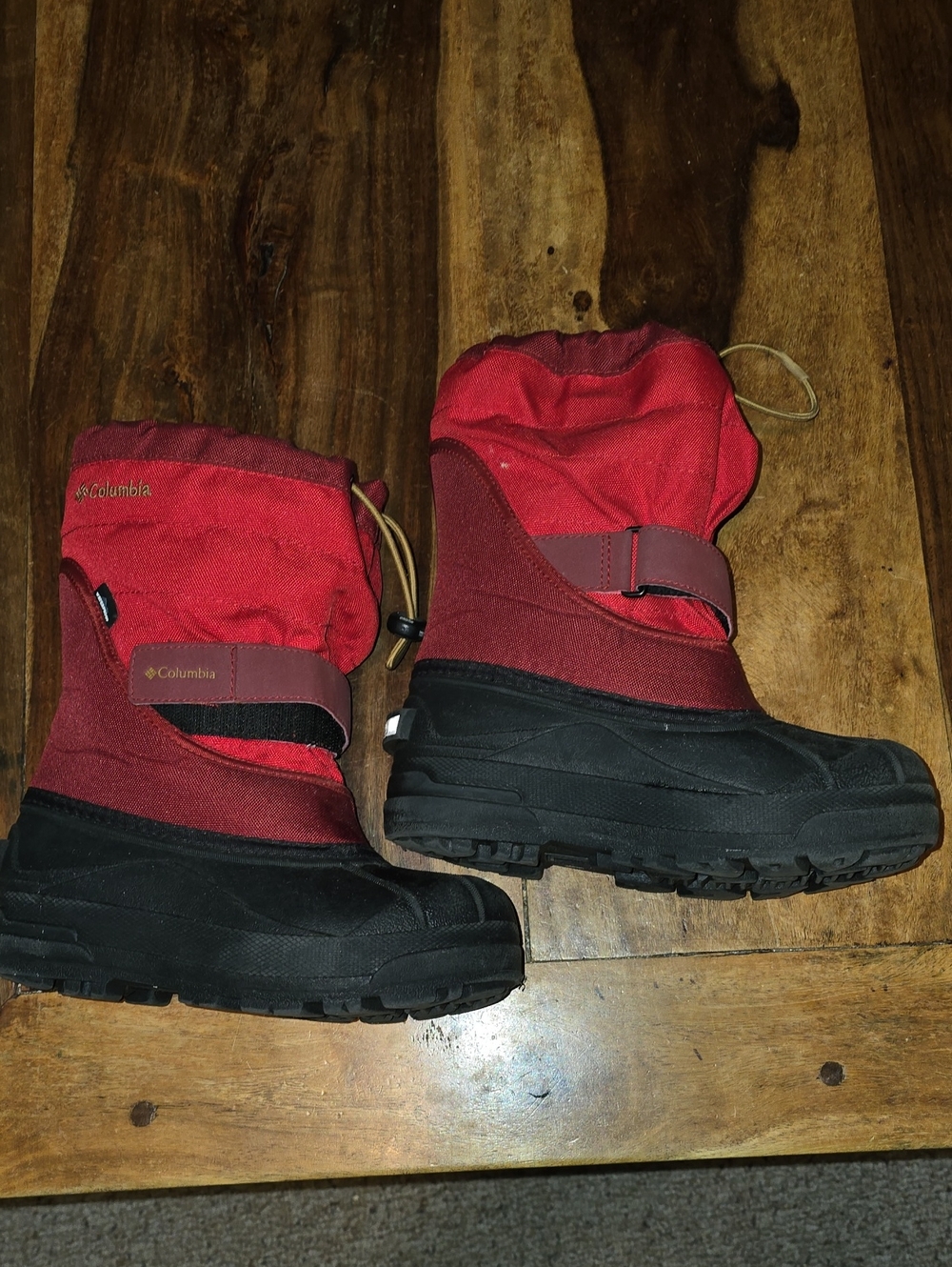 Columbia Kids Red and Black Insulated Snow Boots